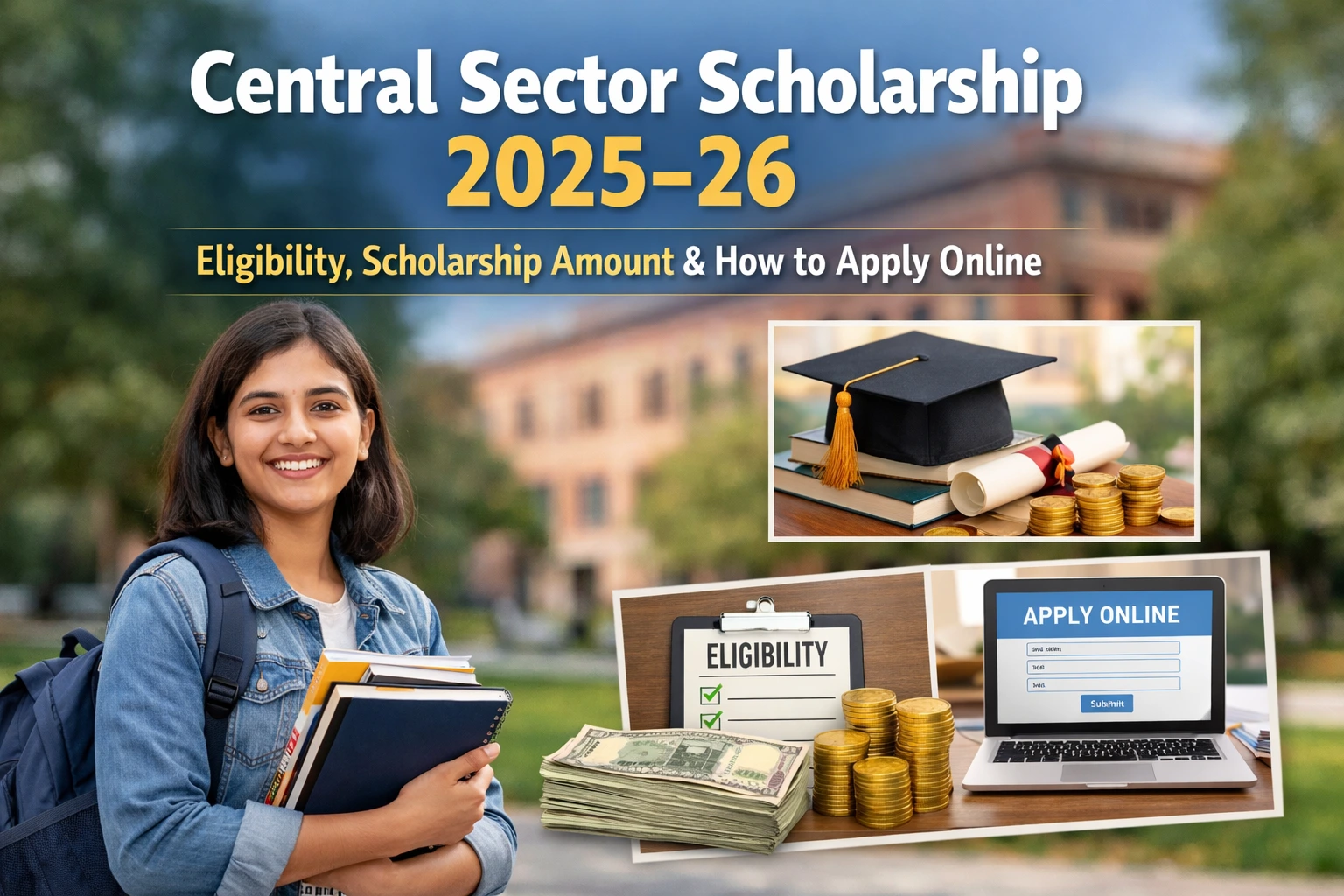 Central Sector Scholarship 2025–26: Eligibility Criteria, Scholarship Amount & How to Apply Online