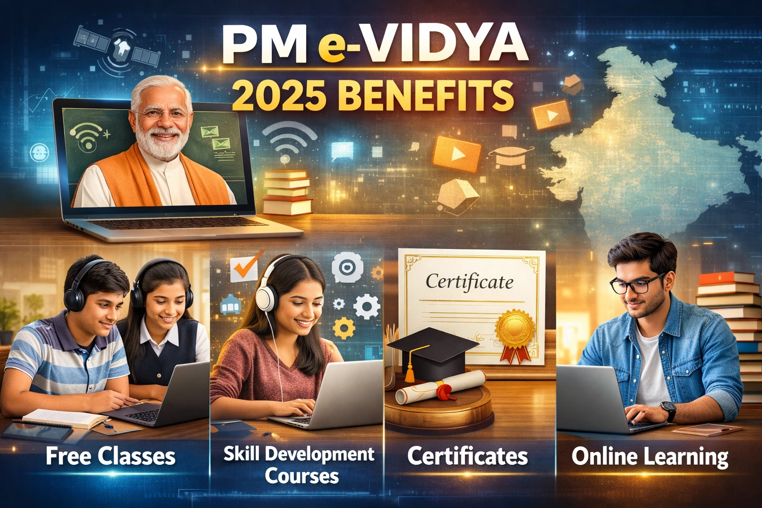 PM e-VIDYA 2025-26: Free Classes, Skill Development Courses, Certificates & Online Learning