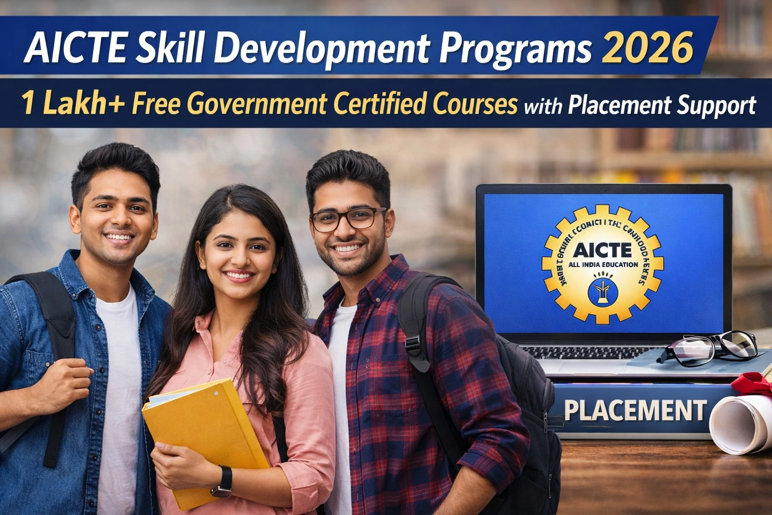 AICTE Skill Development Programs 2026 – 1 Lakh+ Free Government Certified Courses with Placement Support