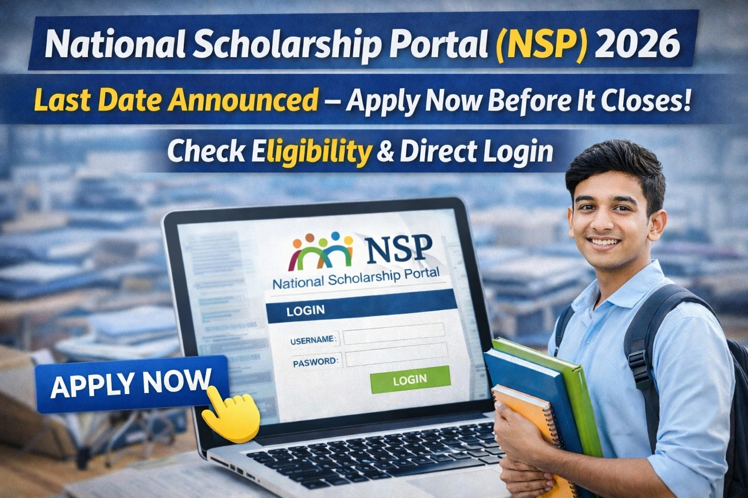 National Scholarship Portal (NSP) 2026 Last Date Announced – Apply Now Before It Closes! Check Eligibility & Direct Login