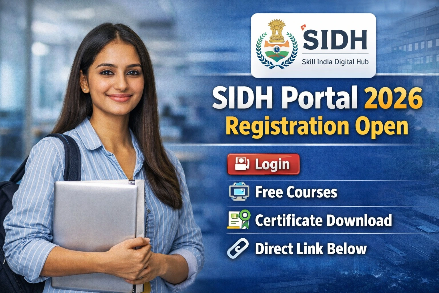 SIDH Portal 2026 Registration Open – Login, Free Courses, Certificate Download & Direct Link