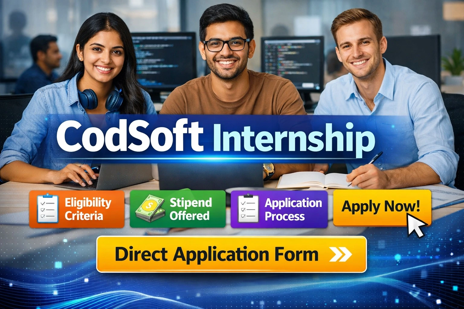 CodSoft Internship – Eligibility, Stipend, Application Process & Direct Application Form