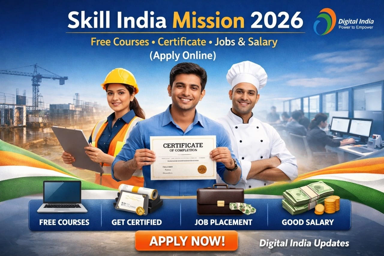 Skill India Mission 2026: Free Courses, Certificate, Jobs & Salary (Apply Online) | Digital India Updates