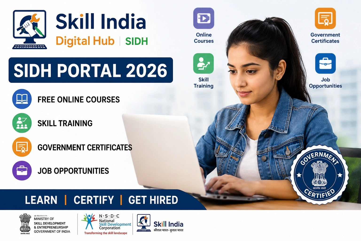 Skill India Digital Hub (SIDH) Portal 2026: Free Online