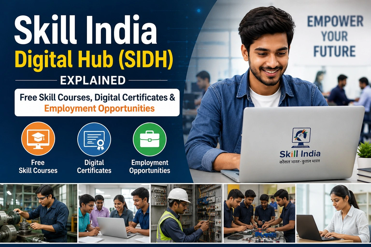 Skill India Digital Hub (SIDH) Explained: Free Skill Courses, Digital Certificates & Employment Opportunities