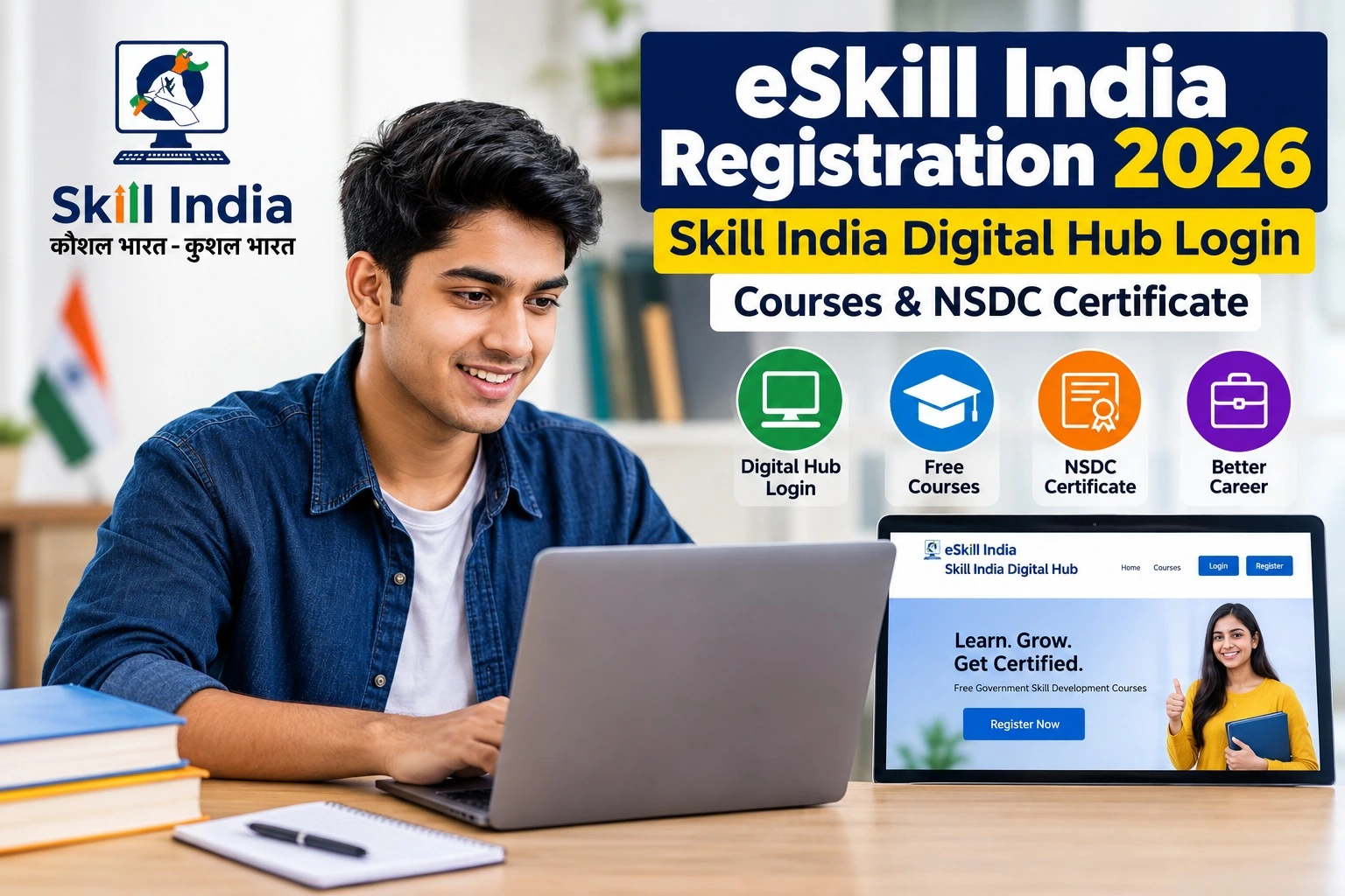 eSkill India Registration 2026: Skill India Digital Hub Login, Courses & NSDC Certificate