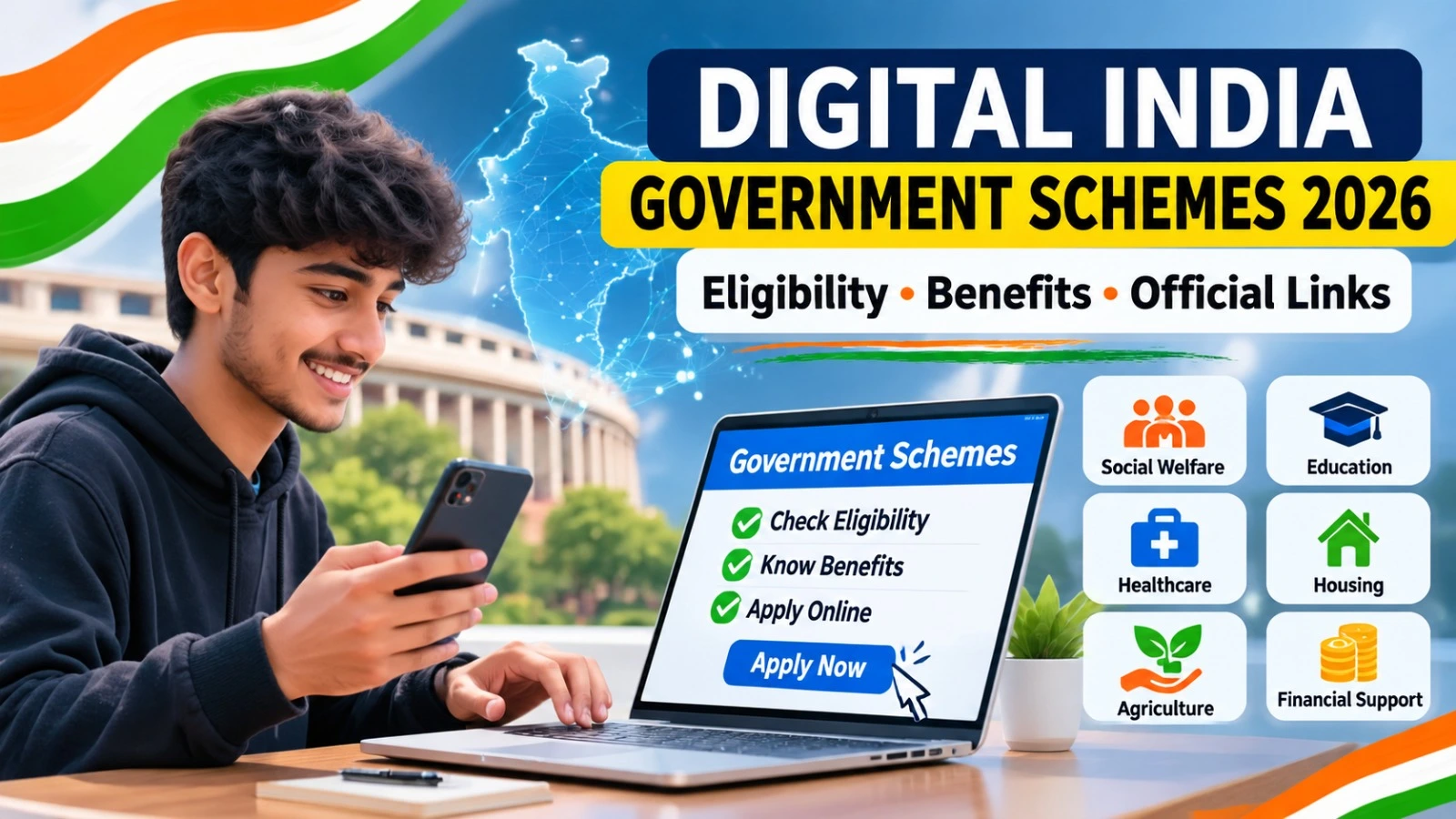 Digital India Government Schemes 2026: Eligibility, Benefits & Official Links
