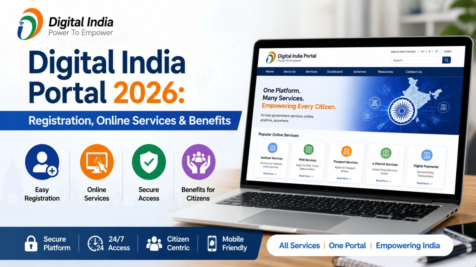 Digital India Portal 2026: Registration, Online Services & Benefits